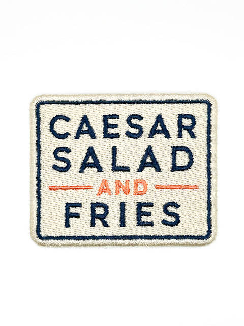 Caesar Salad & Fries Pls Patch β Funny Embroidered Iron On