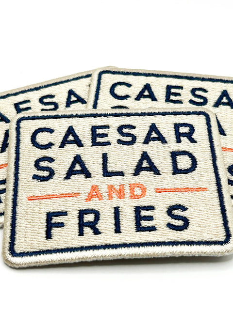 Caesar Salad & Fries Pls Patch β Funny Embroidered Iron On