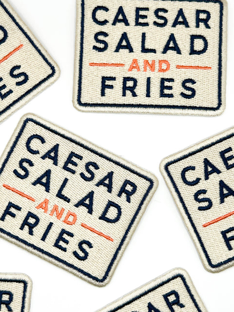 Caesar Salad & Fries Pls Patch β Funny Embroidered Iron On