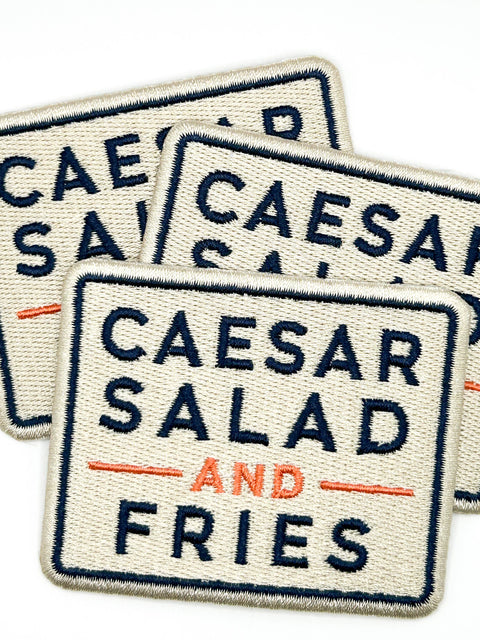 Caesar Salad & Fries Pls Patch β Funny Embroidered Iron On