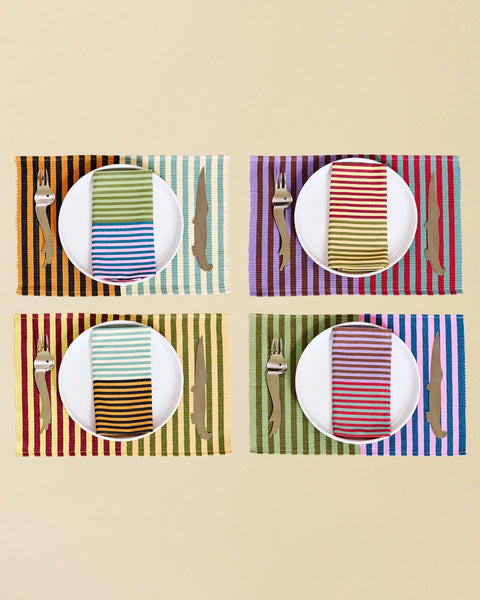 Dusen Dusen Duo Stripe Cotton Placemats Set of 4