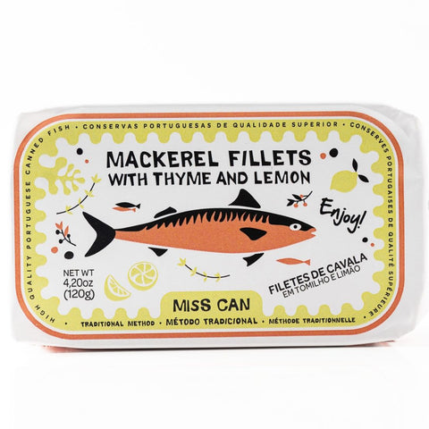 Miss Can by Tin2Table Mackerel Fillets with Thyme and Lemon