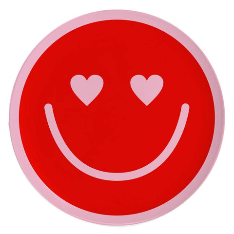 Ceramic Trinket Dish | Red Smiley Face