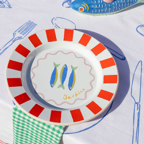 Bon Appetit Icons Fabric Table Cover