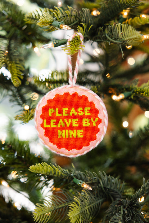 Needlepoint Ornament - Leave by Nine