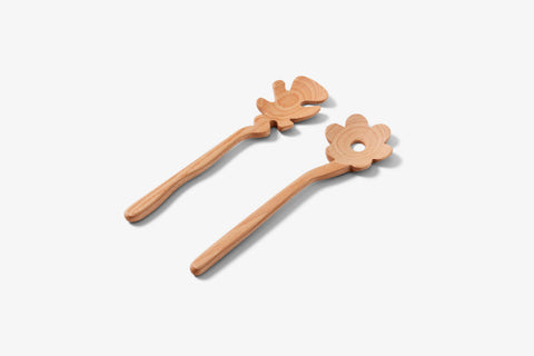 Serving Friends Flowers Wooden Spoons