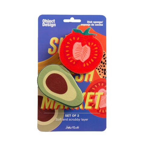 PACK OF 2 TUTTI FRUTTI KITCHEN SPONGES