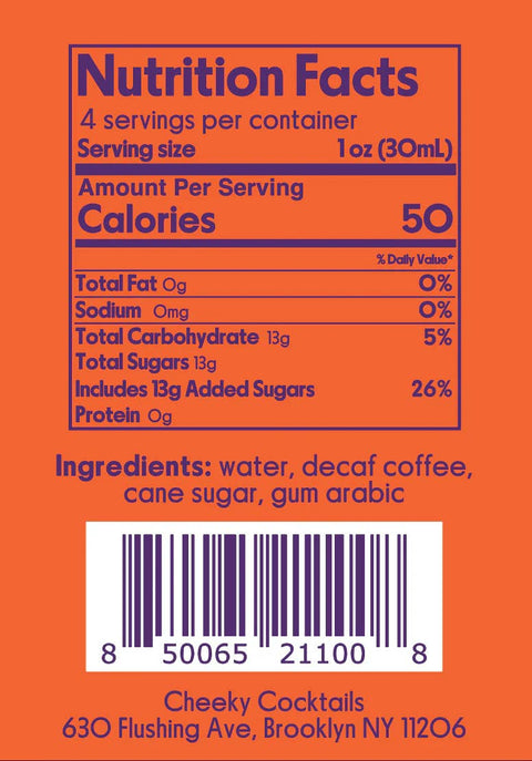 Cheeky Decaf Espresso Syrup 4oz