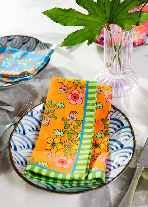 Summer Floral Napkins S/4