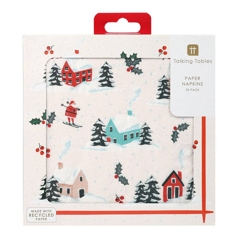Santa Christmas Paper Napkins | 20 Pack