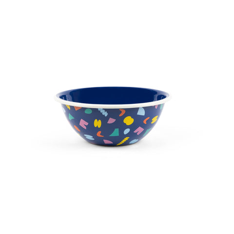 Crow Canyon Poketo x CCH Elements Enamelware Sm. Serving Bowl, Beige Rim