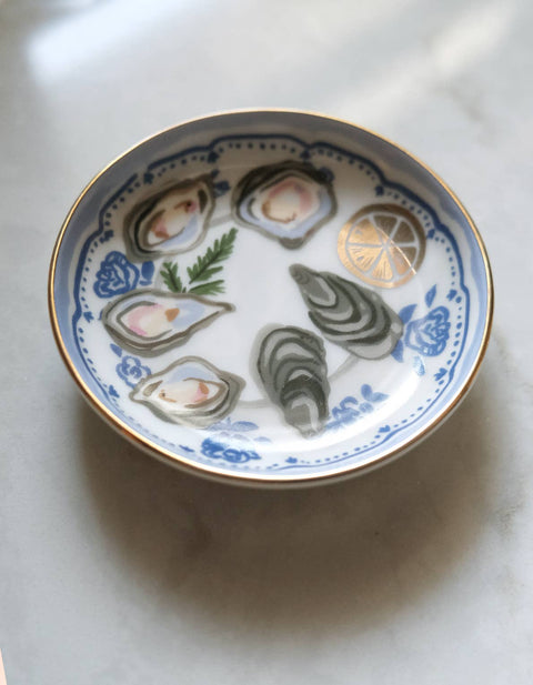 Oysters Porcelain Trinket Dish
