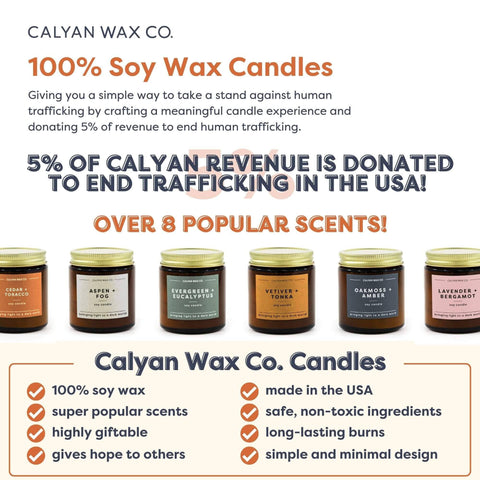 Evergreen + Eucalyptus - Mini Amber Jar Soy Candle