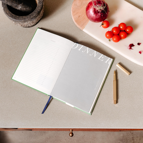 Papier Guided Recipe Journal, A5 Hardcover - Al Fresco