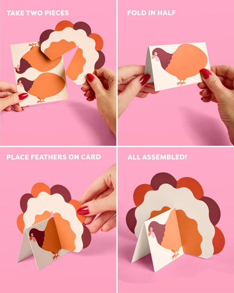 Turkey Time Place Cards - set of 12, thanksgiving decor