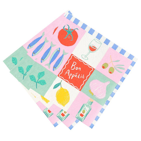 Bon Appetit Recycled Paper Napkins | 20 Pack | Summer |