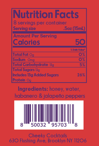 Cheeky Habanero Hot Honey 4oz
