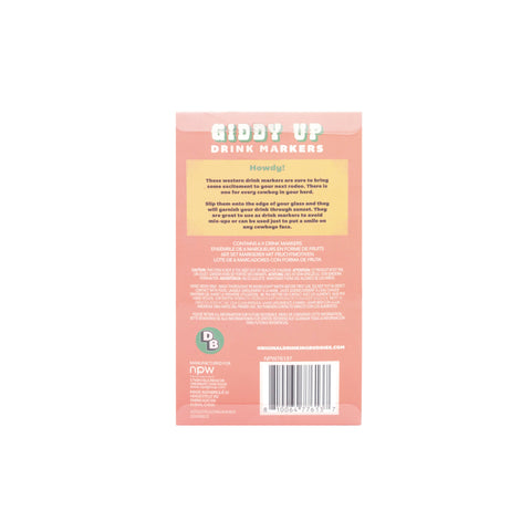 Giddy Up Western Drink Markers-6 Pack
