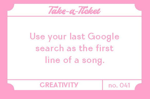Take-a-Ticket: Creativity Game