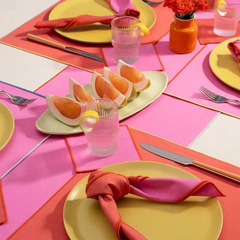 Atelier Saucier Jubilee Pink Cocktail Napkins | Set of 4