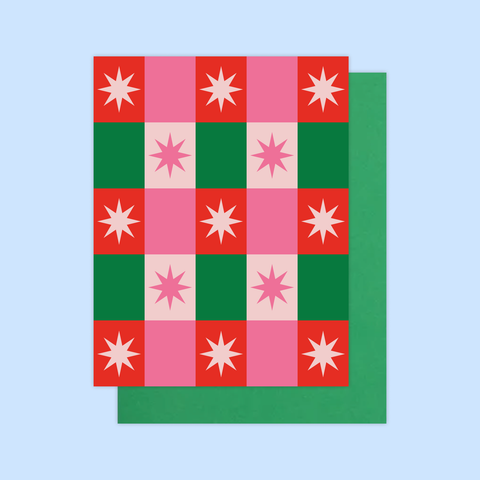 Festive Stars Holiday Greeting Card