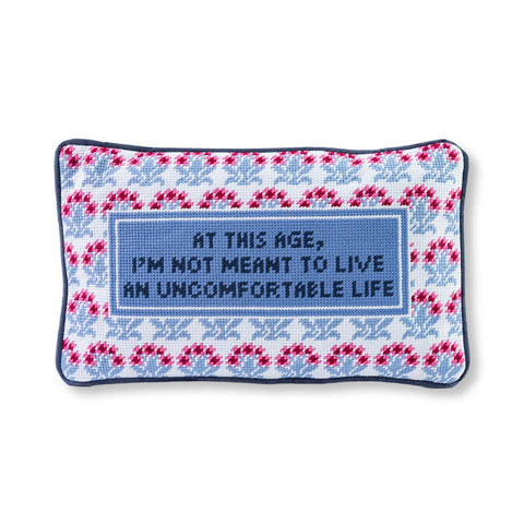 Uncomfortable Needlepoint Pillow