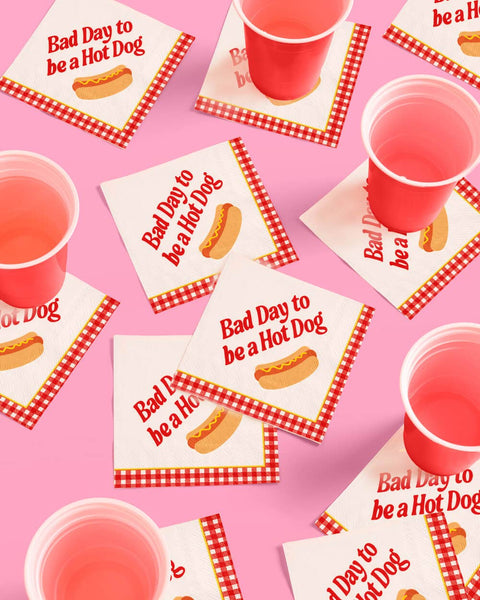 Bad Day To Be A Hot Dog Napkins