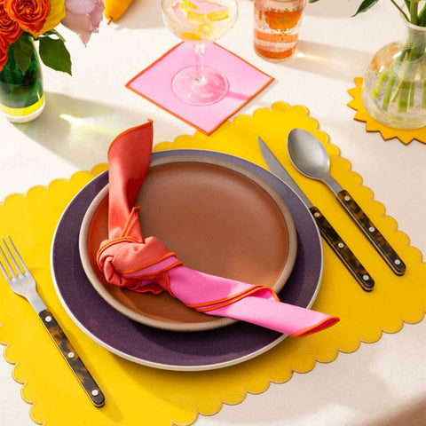 Atelier Saucier Jubilee Pink Cocktail Napkins | Set of 4