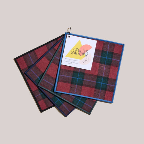 Atelier Saucier Jubilee Plaid Cocktail Napkins | Set of 4