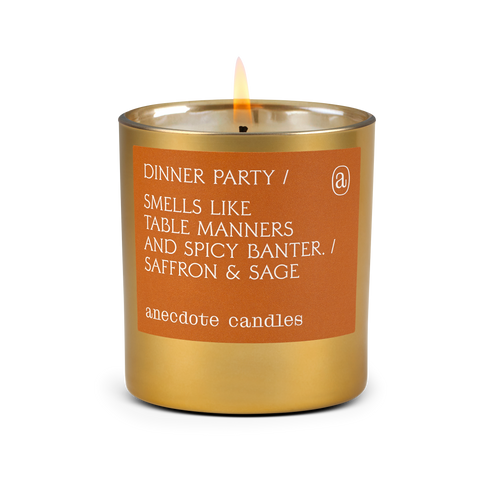 Anecdote Candles Dinner Party (Saffron & Sage) Gold Tumbler Candle