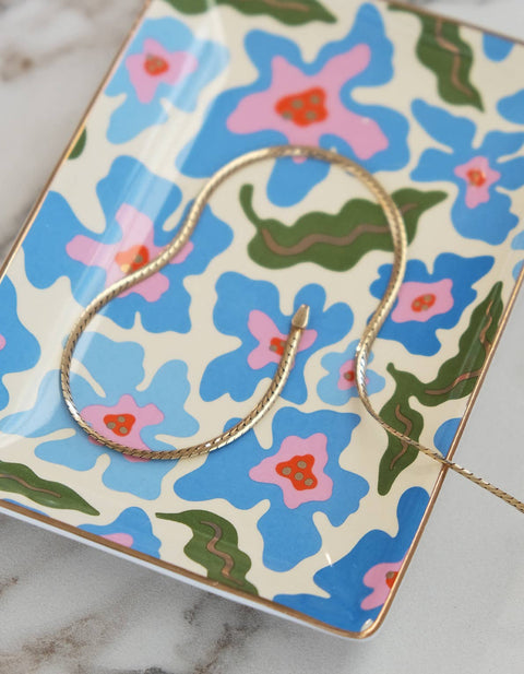 Trippy Daisies Porcelain Trinket Tray