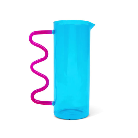 44oz Squiggle Pitcher - Blue and Pink