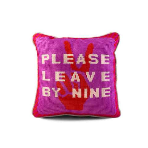 Furbish Leave by Nine Needlepoint Pillow
