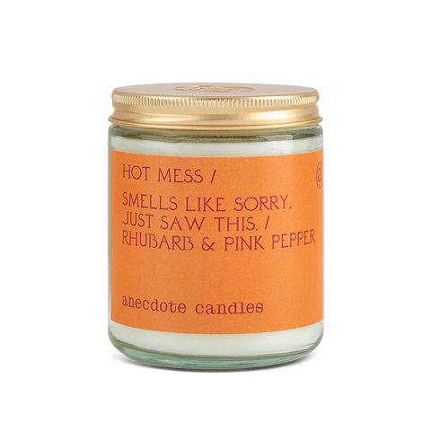 Anecdote Candles Hot Mess (Rhubarb & Pink Pepper) Glass Jar Candle