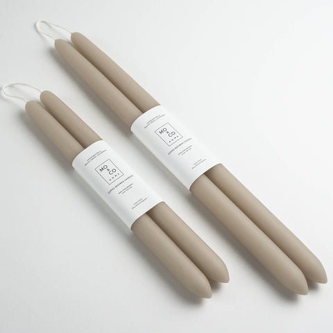 Mo&Co 14"- 100% Beeswax Dipped Candles | Clay