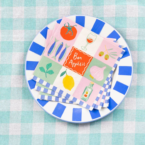 Bon Appetit Recycled Paper Napkins | 20 Pack | Summer |