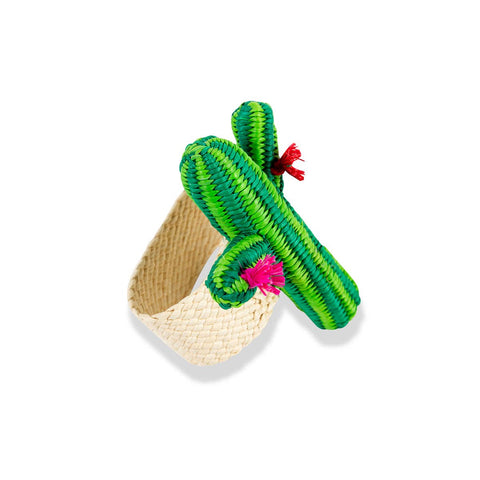 Furbish Raffia Napkin Ring - Cactus