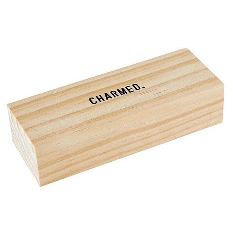 Daisy Wine Charms in Wood Box - Charmed - Set of 6