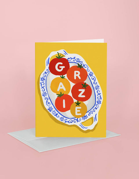Grazie Tomato Thank You Greeting Card - Box Set of 8