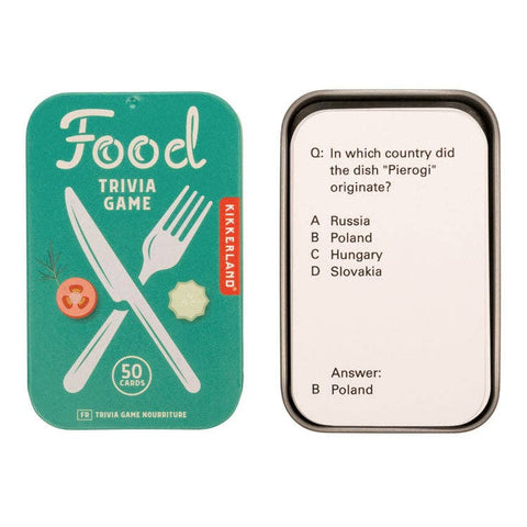 Food Trivia Game Set