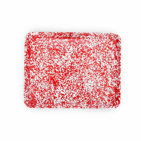 Crow Canyon Splatter Enamelware Large Rectangle/Jelly Roll Tray