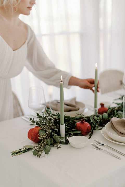 Mo&Co 10"- 100% Beeswax Dipped Candles | Eucalyptus