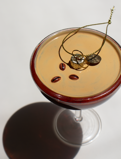 Espresso Martini Cocktail Christmas Ornament