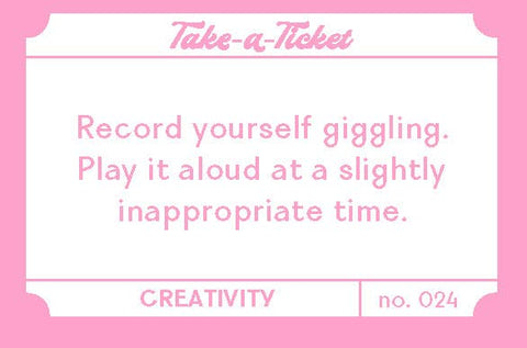 Take-a-Ticket: Creativity Game