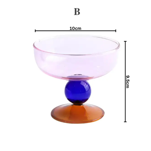 Colorful Nut Fruit Salad Dessert Glass Bowl | Dessert Cup