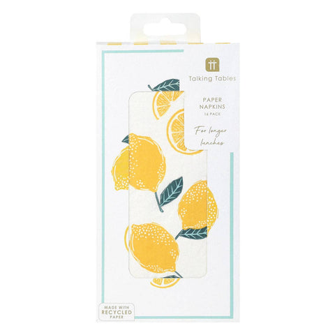 Lemon Long Lunch Paper Napkins
