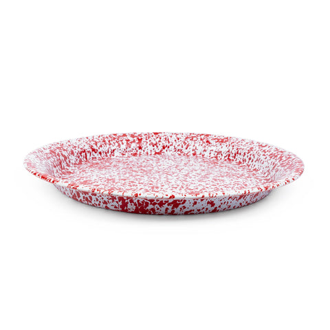 Crow Canyon Splatter Enamelware Large Round Tray
