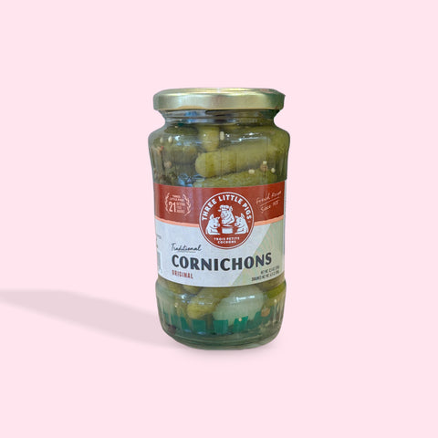 Three Pigs Cornichon Pickles (12.4oz)
