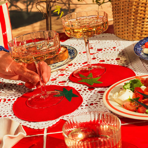 Tomato Cocktail Napkins - Set of 4