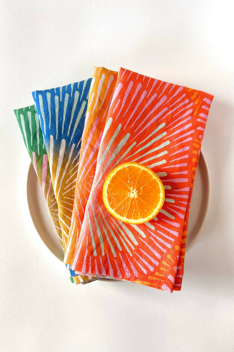 Burst linen napkin, set of 4 colors